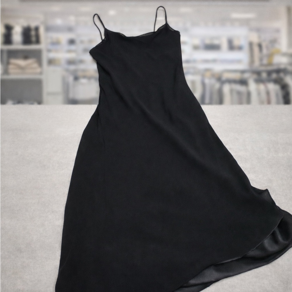 Elegant Asymmetrical Black Dress